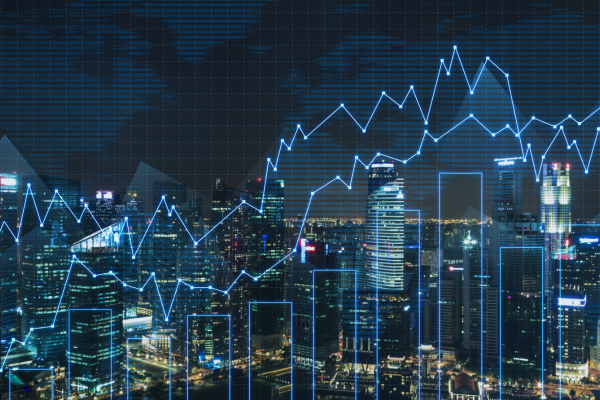Stock market chart